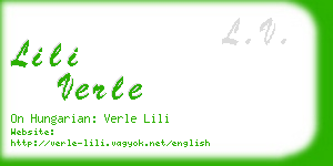 lili verle business card